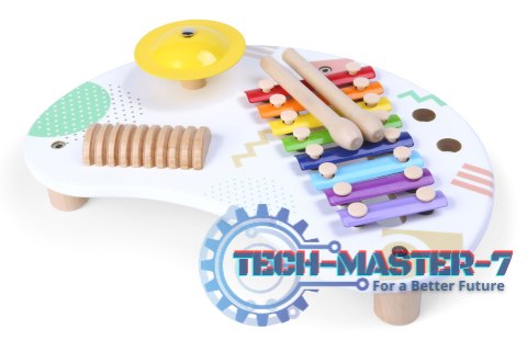 Stolik z instrumentami stół muzyczny cymbałki +18m ECOTOYS ECOTOYS