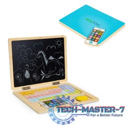 Tablica edukacyjna magnetyczna laptop litery cyfry ECOTOYS ECOTOYS