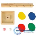Drzewko edukacyjne klocki drewniane tor kulkowy Kulodrom Montessori