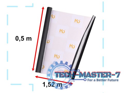 Folia rolka carbon 5D czarna 1,52x18m Folia rolka carbon 5D czarna 1,52x18m