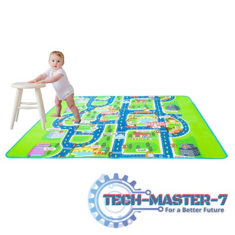 Mata edukacyjna piankowa składana ulica 160 x 130 cm Mata edukacyjna piankowa składana ulica 160 x 130 cm