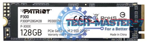 Dysk SSD PATRIOT P300 128 GB P300 (M.2 2280″ /128 GB /PCIe NVMe Gen3 x4 /1700MB/s /1200MB/s)