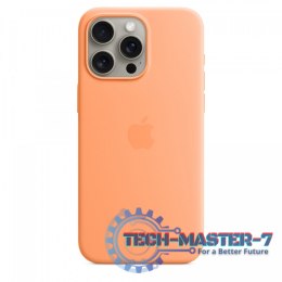 Etui silikonowe z MagSafe do iPhonea 15 Pro Max - pomarańczowy sorbet