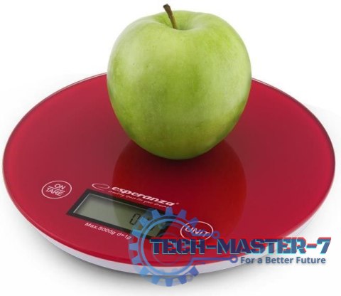 Waga kuchenna ESPERANZA EKS003R (Maks. 5000g /Czerwony ) Waga kuchenna ESPERANZA EKS003R (Maks. 5000g /Czerwony )