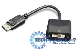 Adapter GEMBIRD DisplayPort - DVI Czarny Displayport - DVI A-DPM-DVIF-002