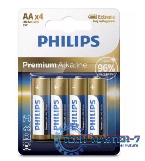 Baterie PHILIPS Alkaliczna AA 4 szt. Phil-LR6M4B/10