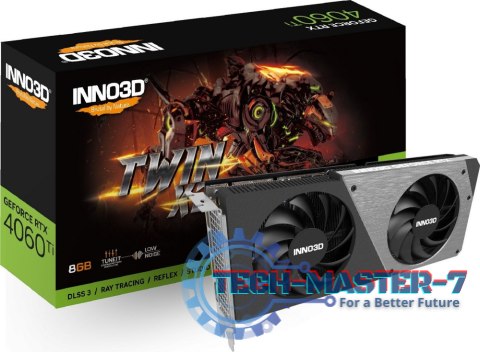 Karta graficzna INNO3D GeForce RTX 4060 Ti TWIN X2 8GB GDDR6 (N406T2-08D6-171153N)