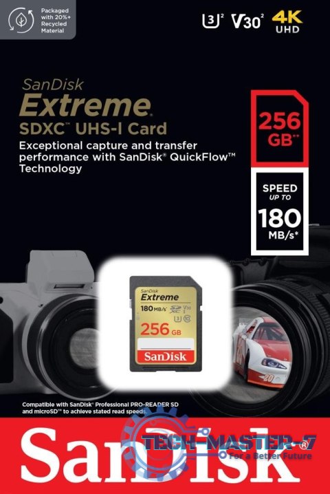 Karta pamięci SANDISK 256 GB Opakowanie Karta pamięci SANDISK 256 GB Opakowanie