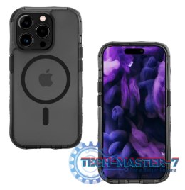 LAUT Crystal Matter X - obudowa ochronna do iPhone 15 Pro kompatybilna z MagSafe (black-crystal)