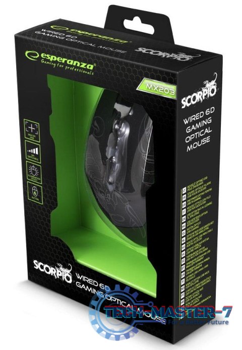 Mysz Przewodowa ESPERANZA MX203 Scorpio Niebieska Mysz Przewodowa ESPERANZA MX203 Scorpio Niebieska