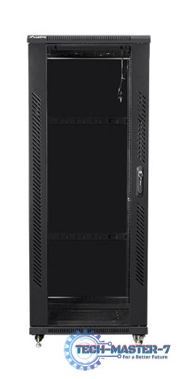 Szafy Lanberg FF01-6632-12B (32U; 19'' / 600mm / 600 mm; stojąca; Pełne, Szklane; 800 kg; kolor czarny)