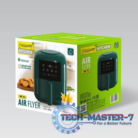 Frytownica beztłuszczowa MAESTRO MR 755 4820177149199 (1200W /Ciemno-zielony ) Frytownica beztłuszczowa MAESTRO MR 755 4820177149199 (1200W /Ciemno-zielony )