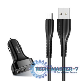 Ładowarka samochodowa USAMS 2x USB 2.0 Czarny NTU35MC13TZ