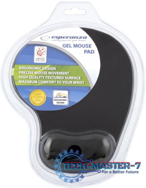 PODKŁADKA POD MYSZ ŻELOWA EA137K CZARNA / wymiary 230x190mm / grubość 20mm