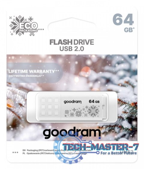 Pendrive (Pamięć USB) GOODRAM (64 GB /USB 2.0 /Biały z wzorem ) Pendrive (Pamięć USB) GOODRAM (64 GB /USB 2.0 /Biały z wzorem )