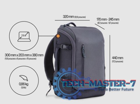 Plecak HP Travel 25L 6H2D8AA (maks.15.6"/Czarny) Plecak HP Travel 25L 6H2D8AA (maks.15.6"/Czarny)