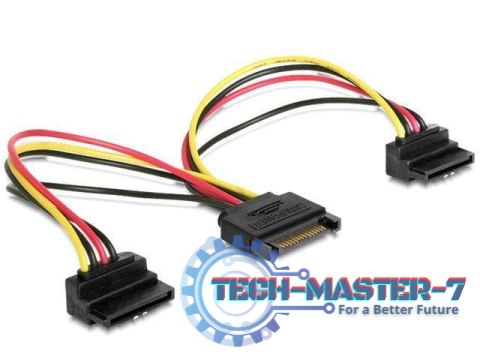 Kabel zasilający GEMBIRD SATA (wtyk) - 2 x SATA (gniazdo) 0.15m. CC-SATAM2F-02