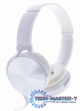 Słuchawki z mikrofonem Na głowę REBELTEC RBLSLU00046 (1.2m /3.5 mm (4-pin) wtyk/Biały)