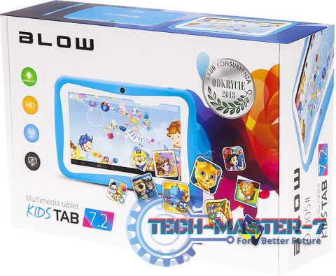 Tablet BLOW Kids TAB 7.2 Quad Niebieski + Etui (7"/Cortex A7/Android 4.4/Wi-Fi 802.11 b/g/n/Niebieski) Tablet BLOW Kids TAB 7.2 Quad Niebieski + Etui (7"/Cortex A7/Android 4.4/Wi-Fi 802.11 b/g/n/Niebieski)