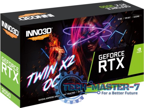 Karta graficzna INNO3D GeForce RTX 3050 TWIN X2 OC 8GB GDDR6 (N30502-08D6X-1711VA41)