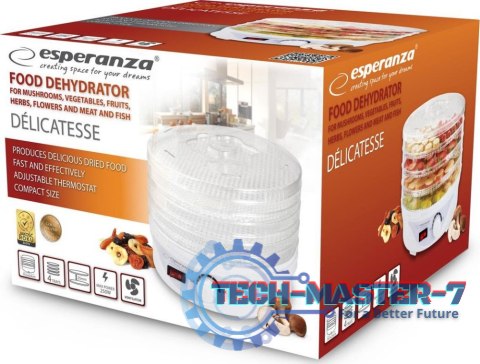 Suszarka spożywcza ESPERANZA 250W 4 tacek EKD003 Suszarka spożywcza ESPERANZA 250W 4 tacek EKD003