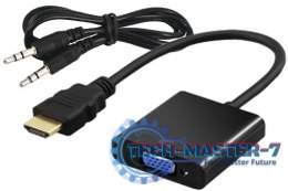 Adapter SAVIO HDMI (wtyk) - VGA (gniazdo) HDMI - VGA CL-23/B
