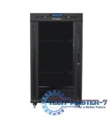 SZAFA INSTALACYJNA RACK STOJĄCA 19" 22U 600X600 CZARNA DRZWI SZKLANE LCD LANBERG (FLAT PACK) V2