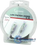 GEMBIRD Patchcord Cat.5e 3m RJ45 Osłonka zalewana 3 Patchcord