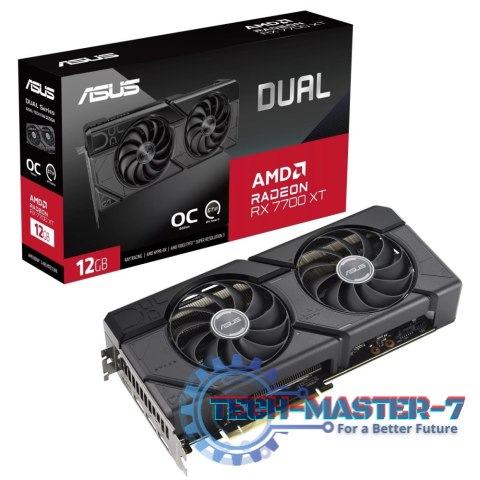 Karta graficzna ASUS Radeon RX 7700 XT DUAL OC 12 GB GDDR6 (DUAL-RX7700XT-O12G) Karta graficzna ASUS Radeon RX 7700 XT DUAL OC 12 GB GDDR6 (DUAL-RX7700XT-O12G)