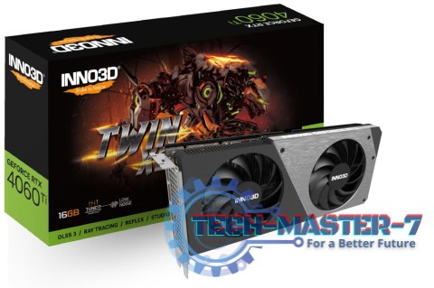Karta graficzna INNO3D GeForce RTX 4060 Ti TWIN X2 16 GB GDDR6 (N406T2-16D6-178055N)