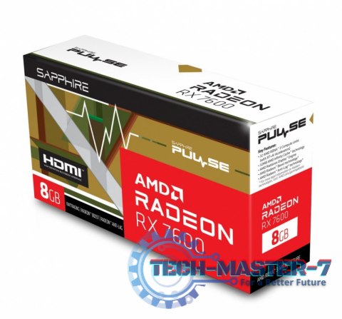 Karta graficzna SAPPHIRE Radeon RX 7600 Gaming OC 8G GDDR6 (11324-01-20G) Karta graficzna SAPPHIRE Radeon RX 7600 Gaming OC 8G GDDR6 (11324-01-20G)