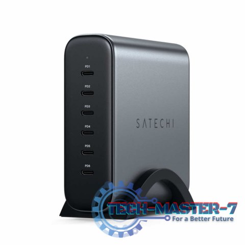 Satechi 6-Port GaN Charger - ładowarka 200W PD GaN (6x USB-C) (space gray)