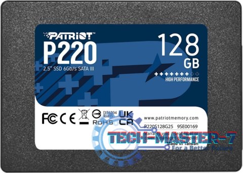 Dysk SSD PATRIOT P220S128G25 (2.5″ /128 GB /SATA III /550MB/s /480MB/s) Dysk SSD PATRIOT P220S128G25 (2.5″ /128 GB /SATA III /550MB/s /480MB/s)
