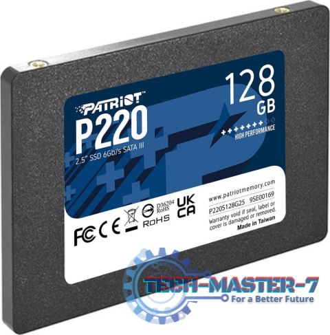 Dysk SSD PATRIOT P220S128G25 (2.5″ /128 GB /SATA III /550MB/s /480MB/s) Dysk SSD PATRIOT P220S128G25 (2.5″ /128 GB /SATA III /550MB/s /480MB/s)