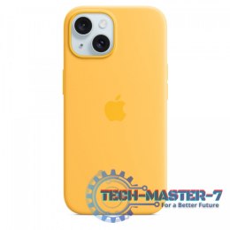 Etui silikonowe z MagSafe do iPhonea 15 - sunshine
