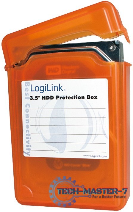 Pudełko ochronne do HDD 3.5', pomarańczowe Pudełko ochronne do HDD 3.5', pomarańczowe