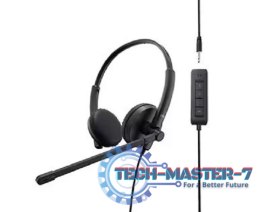 Słuchawki nauszne z mikrofonem DELL WH1022 (1.5m /USB wtyk/Czarny)