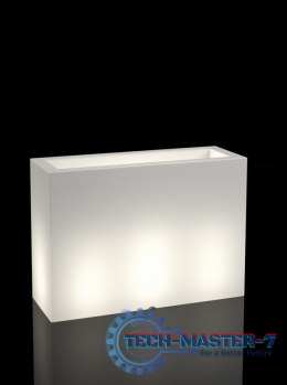 Designerska donica MONUMO LUNGO GRANDE biała z oświetleniem MONUMO