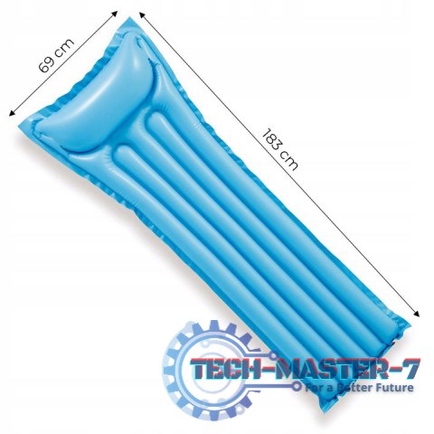 Dmuchany materac do pływania 183x69 cm niebieski - 59703 INTEX INTEX Dmuchany materac do pływania 183x69 cm niebieski - 59703 INTEX INTEX