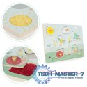 Drewniana tablica sensoryczna z różnymi rodzajami materiału ECOTOYS ECOTOYS