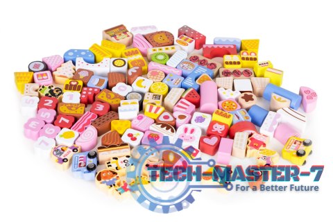 Drewniane klocki edukacyjne zestaw - Cukierkowe miasto 116 el. ECOTOYS ECOTOYS Drewniane klocki edukacyjne zestaw - Cukierkowe miasto 116 el. ECOTOYS ECOTOYS