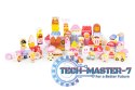 Drewniane klocki edukacyjne zestaw - Cukierkowe miasto 116 el. ECOTOYS ECOTOYS