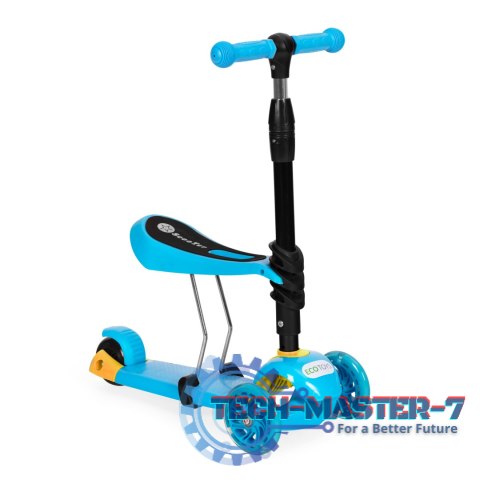 Hulajnoga trójkołowa balansowa led 3w1 świecące kółka - Niebieska ECOTOYS ECOTOYS Hulajnoga trójkołowa balansowa led 3w1 świecące kółka - Niebieska ECOTOYS ECOTOYS
