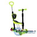 Hulajnoga trójkołowa balansowa led 3w1 świecące kółka - Zielona ECOTOYS ECOTOYS