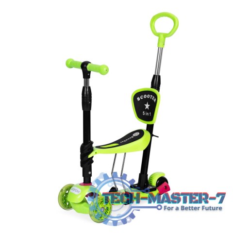 Hulajnoga trójkołowa balansowa led 3w1 świecące kółka - Zielona ECOTOYS ECOTOYS Hulajnoga trójkołowa balansowa led 3w1 świecące kółka - Zielona ECOTOYS ECOTOYS