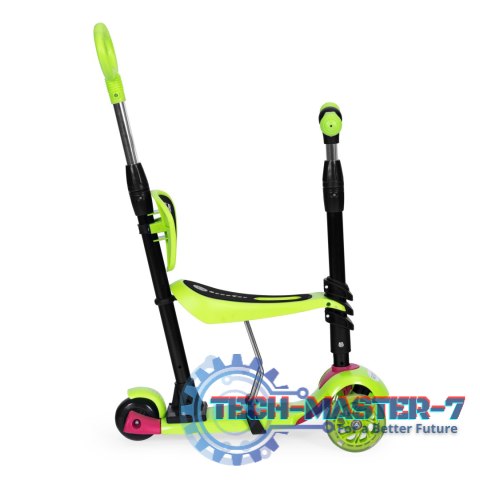 Hulajnoga trójkołowa balansowa led 3w1 świecące kółka - Zielona ECOTOYS ECOTOYS Hulajnoga trójkołowa balansowa led 3w1 świecące kółka - Zielona ECOTOYS ECOTOYS