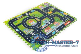 Mata piankowa dla dzieci puzzle miasto ulice drogi IPLAY