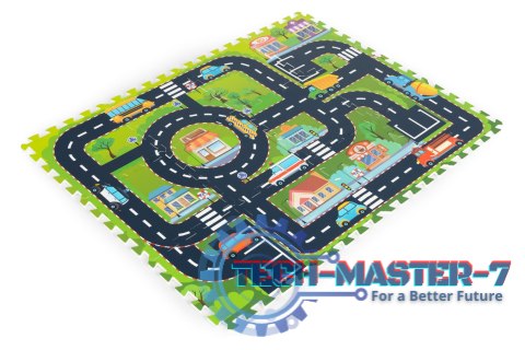 Mata piankowa dla dzieci puzzle miasto ulice drogi IPLAY Mata piankowa dla dzieci puzzle miasto ulice drogi IPLAY