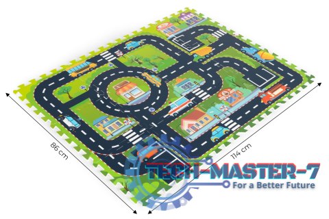 Mata piankowa dla dzieci puzzle miasto ulice drogi IPLAY Mata piankowa dla dzieci puzzle miasto ulice drogi IPLAY