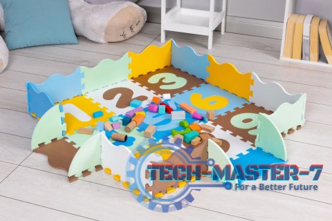 Mata piankowa edukacyjna kojec puzzle podkład dla dzieci IPLAY Mata piankowa edukacyjna kojec puzzle podkład dla dzieci IPLAY